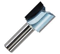 Rennie Tools - Fresa per fresa dritta, diametro di taglio 25 mm x 26 mm scanalatura, codolo da 1/2", punta in TCT, a 2 scanalature, compatibile con router Makita Trend Festool Hikoki Dewalt ecc. Punta