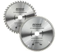 Rennie Tools - Lame circolari per legno da 235 mm x 30 mm x 40T e 80T TCT con anelli di riduzione del foro da 25 mm, 20 mm e 16 mm. Compatibile con sega circolare Bosch Makita Deewalt ecc. Lama per