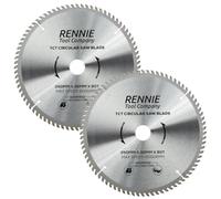 Rennie Tools - Lame circolari per legno da 250 mm x 30 mm x 80 T TCT, con anelli di riduzione del foro da 25 mm, 20 mm e 16 mm. Compatibile con sega circolare Bosch Makita DeWalt, ecc. Adatto per