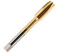Rennie Tools - Maschio a spirale M16 x 2 HSS M2 rivestito in titanio (TiN), filettatura da 16 mm, filettatura metrica a mano/macchina, filettatura metrica grossa, per maschiatura fori passanti