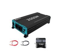 Renogy 2000 W/4000 W, 12 V su 230 V, inverter sinusoidale puro con circuito di priorità di rete, convertitore di tensione con 2 prese europee per elettrodomestici