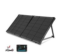 Renogy Pannello portatile da 100 Watt, 12 Volt, con caricatore impermeabile da 20 A, pieghevole, valigia solare da 100 W con cavalletto regolabile per centrale elettrica, pannello-20A, nero