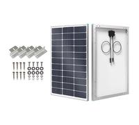 Renogy Pannello solare 100 W, tipo N, 16 BB, 12 V, 25% ad alta efficienza, modulo fotovoltaico, caricabatterie off-grid + Set di Alluminio Staffe di Montaggio a z