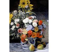 Renoir Mixed Flowers In An Earthenware Pot XL Giant Panel Poster (8 Sections) Fiori Manifesto