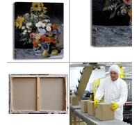 Renoir vaso fiori misti design quadro stampa tela dipinto telaio arredo casa