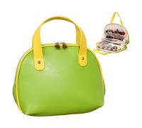 Renopfect Borsa Organizer Per Trucco - Borsone Da Viaggio Con Scomparti,Contenitore Capiente In PU Con Manico Portautensili Per Set Spazzole Da Viaggio