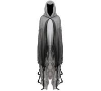Renopfect Mantello fantasma di Halloween, Mantello fantasma con cappuccio - da horror di Halloween per adulti traspirante, con cappuccio di ruolo del Festival 'orrore per il gioco