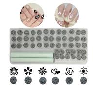 Renopfect Penna per Unghie - Attrezzo Per Manicure Con Motivi Diversi - Decorazione Rapida Unghie Versatile Portatile Per Party Salon Appuntamenti