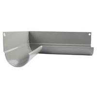 Renoplast® Angolo di grondaia in alluminio R50 | Angolo interno 90° grigio | Grondaia pluviale | Profili angolari in lamiera per il drenaggio del tetto | Giardino della casa Carport Terrazza Balcone