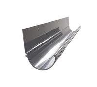 Renoplast® Grondaie in alluminio R50 | 200 cm grigio semitondo | Grondaia per il drenaggio del tetto Profili in lamiera | Grondaia a innesto per il giardino della casa | Carport Terrazza Balcone