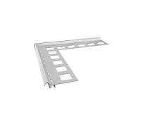 Renoplast® V LED Alluminio Angolo scala esterna 90º Profilo per gradini per pavimenti in resina, Grigio, Profilo per bordi di scale Bordo di scale Angolo di scale
