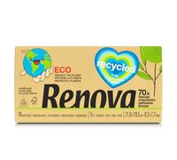 Renova 200091073 Fazzoletti Per Viso 100% Riciclati, 72 Fogli Per Scatola, Bianco, 22.5 x 21 Cm