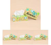 Renova 200091073 Fazzoletti Per Viso 100% Riciclati, 72 Fogli Per Scatola, Bianco, 22.5 x 21 Cm (Confezione da 4)