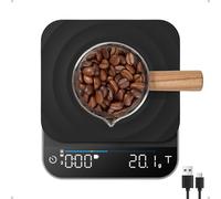 RENPHO Bilancia macchina caffè, Bilancia da Cucina con Tara Automatica pour-over ricaricabile ad alta precisione 0,1g, 3kg