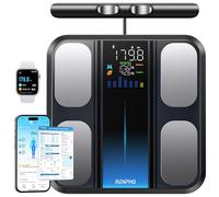 RENPHO Bilancia per peso corporeo e percentuale di grasso, bilancia intelligente con 8 elettrodi più grande piattaforma, analizzatore corporeo per BMI, grasso corporeo, massa muscolare, alta