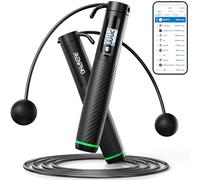 RENPHO Corda per saltare intelligente con contatore, corda per saltare senza fili regolabile, app dati di analisi, corda per saltare fitness, uomo donna e bambino, crossfit attrezzatura per