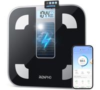 RENPHO Elis Solar Bilance Digitali per il Peso Corporeo - Bilance Pesapersone Senza Batteria - Bilance Smart Bluetooth per Misurare Grasso Corporeo e IMC Analisi Dello Stato di Salute con App, 180 kg