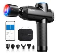RENPHO Massage Gun Deep Tissue with Heat and Cold, Percussion Muscle Massage Gun with Bluetooth, Electric Handheld Massager Gun for Back and Whole Body, Gifts for Women/Men - Power+ Thermacool