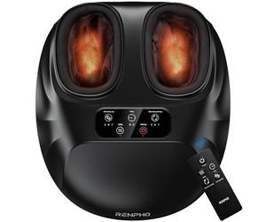 RENPHO Massaggiatore Piedi, Riscaldante con Telecomando, Massaggiatore Piedi Shiatsu con Impostazione Calore Multi-Livello, Spreme e "Impasta", Sollievo da Fascite Plantare e Muscoli Stanchi