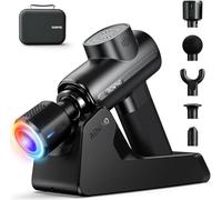 RENPHO Pistola per massaggio con testina calda e fredda e supporto di ricarica, pistola per massaggio muscolare, pistola per massaggio per rilassamento muscolare, Active Thermacool Deluxe