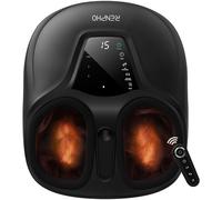 Renpho RF-M058R Massaggiatore Plantare Shiatsu con Pressoterapia, Funzione Calore, Telecomando Magnetico e Calzari Lavabili, Nero Renpho