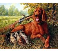 Renqidian Kit Per Pittura Con Diamanti Adulti cane da caccia per animali 5D Diamond Painting Completo Kits fai da te Decorazione Per la Casa 40x50cm