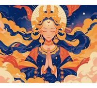 Renqidian Kit Per Punto Croce Per Adulti Principianti Bella ragazza Kits Ricamo Punto Croce Mestieri Decorazioni la Casa-40x50 cm (Tela Prestampata 11CT)