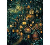 Renqidian Kit Per Punto Croce Per Adulti Principianti Scenario di casa Kits Ricamo Punto Croce Mestieri Decorazioni la Casa-40x50 cm (Tela Prestampata 11CT)