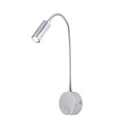 Renrra Lampada da Parete A Collo D'Oca con Lampada A Muro LED 3W Caldo 3000K AC85-265V con Filo di Alimentazione Lampada da Comodino con Faretti Regolabili e Orientabili Montati A Parete per Le