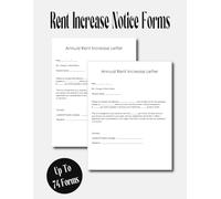 Rent Increase Notice Forms Book: Ready-to-Use Annual Rent Increase Templates for Rental Properties