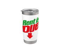 Rent is Due Shirt - Funny Downward Arrow Retro Parody Design Bicchiere termico in acciaio inox doppia parete