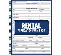 Rental Application Form Book: 60 Forms Single-Sided, Simple Rental Application Sheets for Managing Property Applicants, Apartment Lease Application Forms Book For Landlord, Realtor, Real Estate Agents