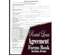 Rental Lease Agreement Forms Book: Professional Lease Agreement Record Book for RV Space Rentals, Campgrounds, Trailer Parks, Property Managers and Rental Property Owners | 8,5 X 11 inches ,50 Forms