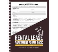 Rental Lease Agreement Forms Book: Record Lease Agreements, Tenant Information, Property Details, Rent Terms, Security Deposits & Signatures | Large Print 8.5" x 11" Inches, 110 pages