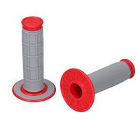 Renthal Maniglie Fuoristrada Duallayer Diamond Metà Waffle Morbido Grigio/Rosso
