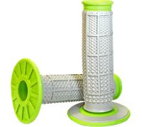 Renthal Manopole MX Enduro Tapered Half Waffle Dual Compound Grigio Verde