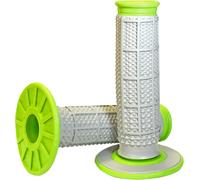 Renthal Manopole MX Enduro Tapered Half Waffle Dual Compound Grigio Verde