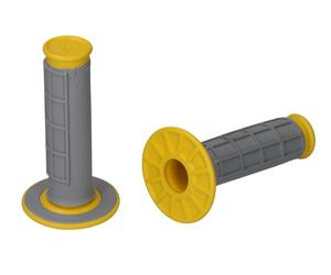 Renthal Manopole Offroad Duallayer Diamond Half Waffle Morbido Grigio/Giallo
