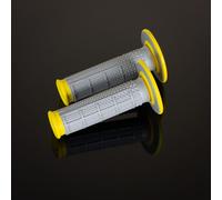 Renthal MX/Enduro Affusolato Dual Compound Manopole Diamante/Cialda (Grigio/