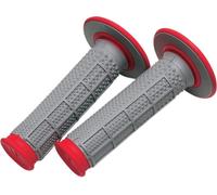 Renthal MX/Enduro Affusolato Dual Compound Manopole Diamante/Waffle ( Grey/Red