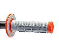 Renthal MX/Enduro Dual Compound Manopole Diamante/Waffle (Grigio/Arancione) (