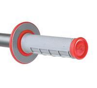 Renthal MX/Enduro Dual Compound Manopole Diamante / Waffle (Grigio/Rosso)