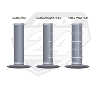 RENTHAL MX Manopole Dual Compound Mezza Waffle Coniche Grigio/Giallo