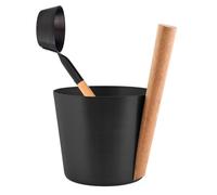 Rento - Secchio per infusione, secchio per sauna, colore: nero, 5 litri, altezza: 35 cm, diametro: 23 cm