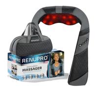 RENUPRO - Massaggiatore per collo e schiena stile Shiatsu con calore calmante, dispositivo di massaggio elettrico profondo per spalle, gambe, sollievo dal dolore muscolare corporeo, casa, ufficio e