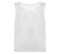 renvena Canotte Bambino Mesh Asciugatura Rapida Maglie Senza Maniche T-Shirt Muscolare Maglie da Basket Gilet Tank Top da Allenamento per Palestra Fitness Bianco 3-10 Anni