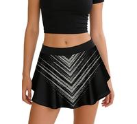 renvena Gonna da Tennis da Donna con Pantaloncini Gonne da Golf a Vita Alta Atletica Skort Allenamento Gonnellino Gonna Sportiva da Corsa Palestra Allenamento Grigio XL