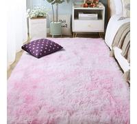 RENWEIWEI Tappeto Grande 250 x 320 cm Antiscivolo Fondo Tappeto Salotto Moderno Shaggy a Pelo Lungo Elegante per La Camera da Letto, Rosa Chiaro