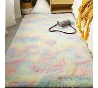 RENXTAO Calore Tappeto Salotto 150 x 330 cm Antiscivolo e Morbido, Tie Dye Tappeto Camera Semplice e Moderno per Soggiorno, Camera da Letto e Ingresso, Multicolore