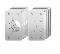 RENYJGOU Cerniere per Porte, 1/2/4/10 Pezzi Piastra Di Riparaziper Cerniere in Acciaio Inossidabile per Mobili e Armadi, Strumento Di Montaggio per Ante Di Armadi da Cucina, Piastra Di Fissaggio/4 Pai